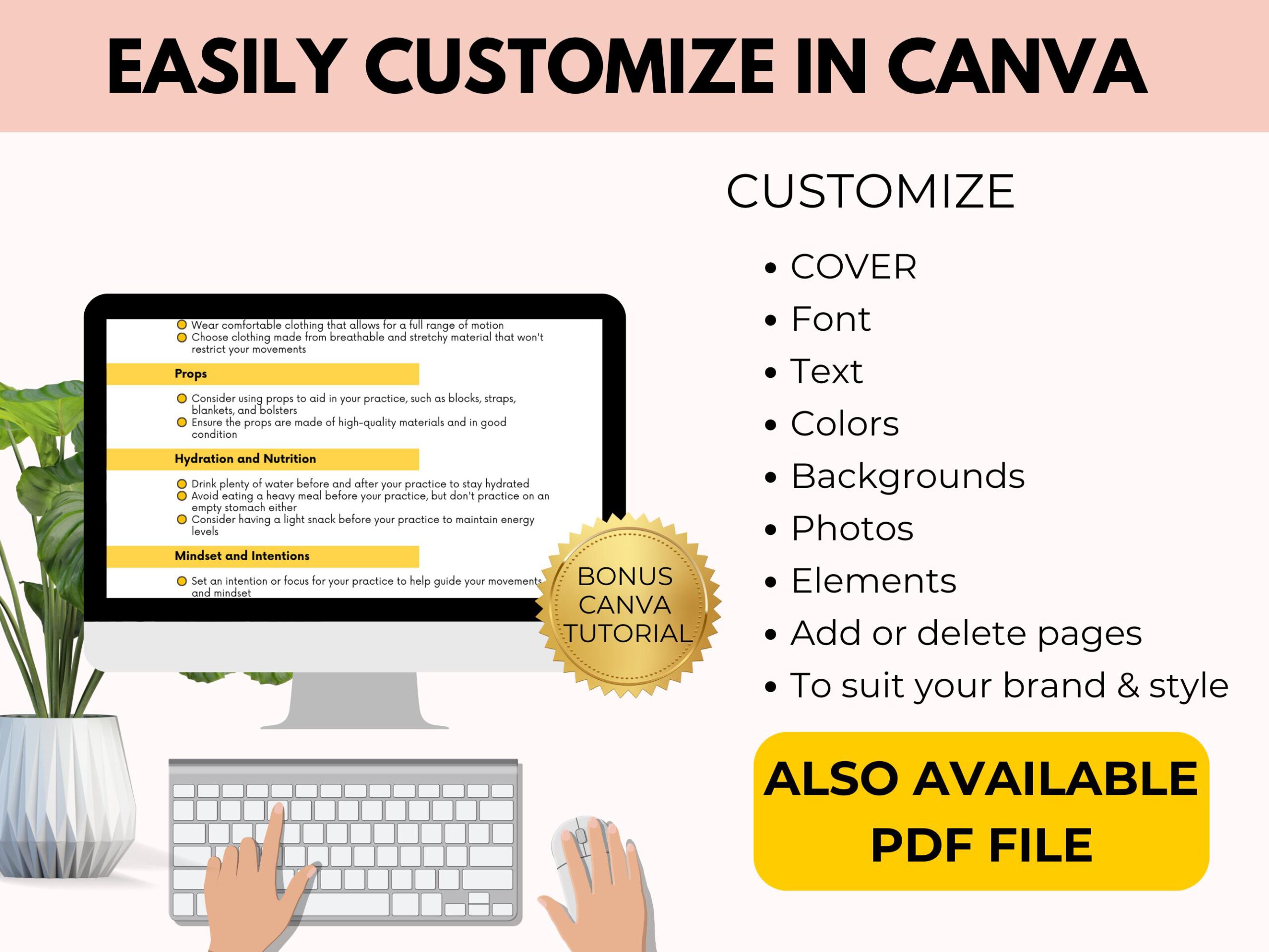 Editable Fitness Checklist Printable – PLR & Resell Rights Included - Image 2
