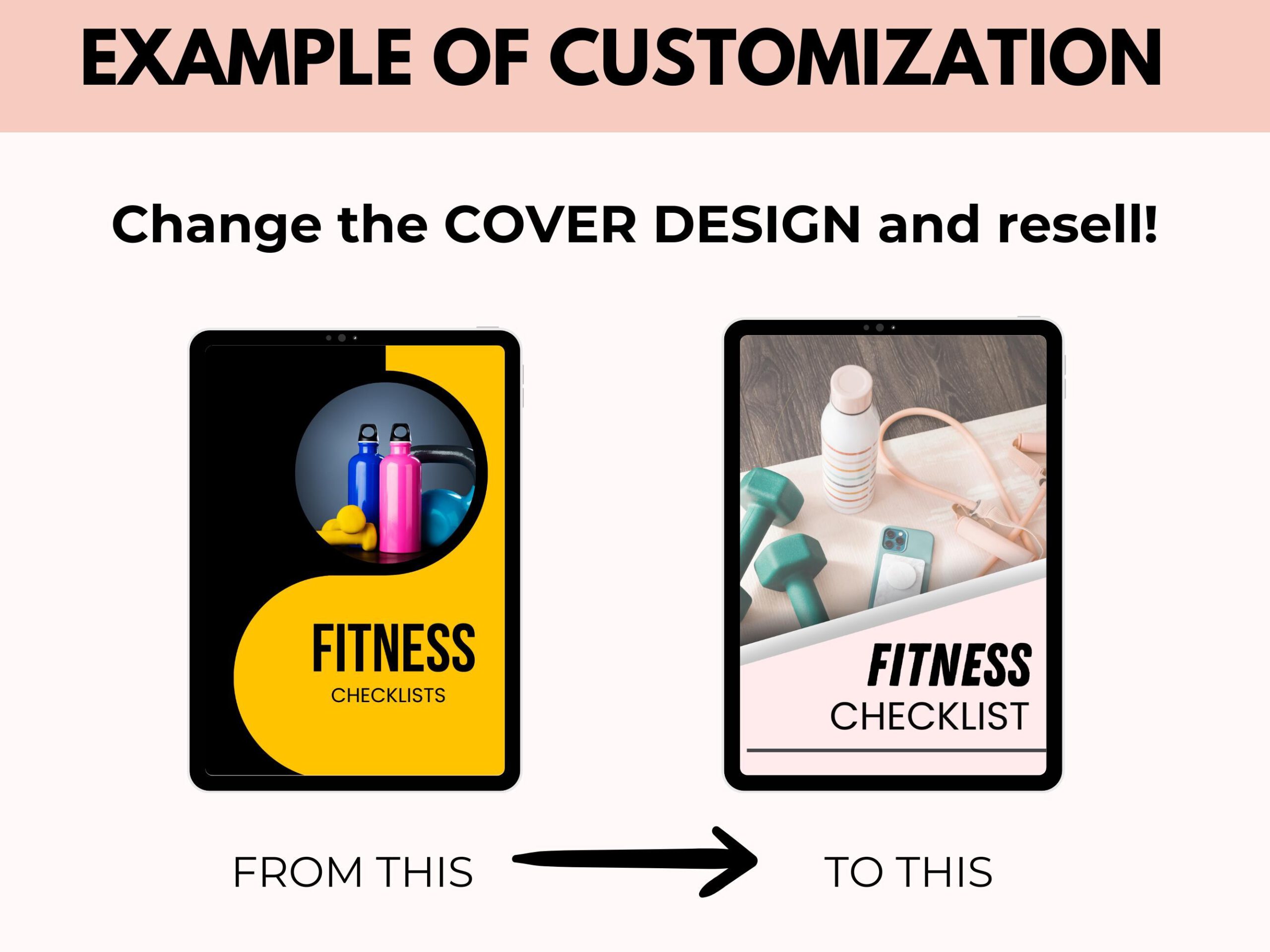 Editable Fitness Checklist Printable – PLR & Resell Rights Included - Image 3