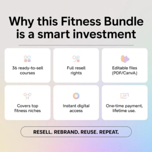 36 Ready-to-Sell Fitness Courses with Full Rebranding & Resell Rights