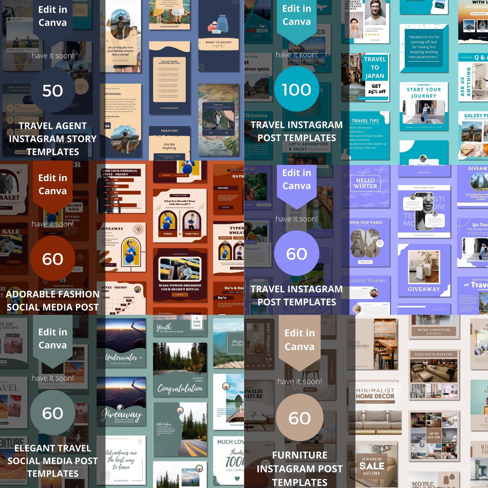 3500+ Fully Editable Canva Social Media Templates Mega Bundle - Image 2