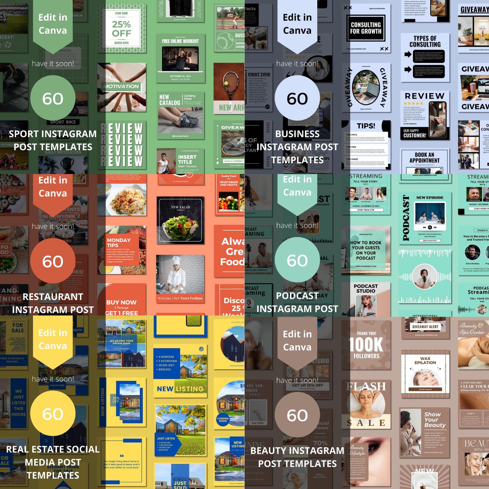 3500+ Fully Editable Canva Social Media Templates Mega Bundle - Image 3